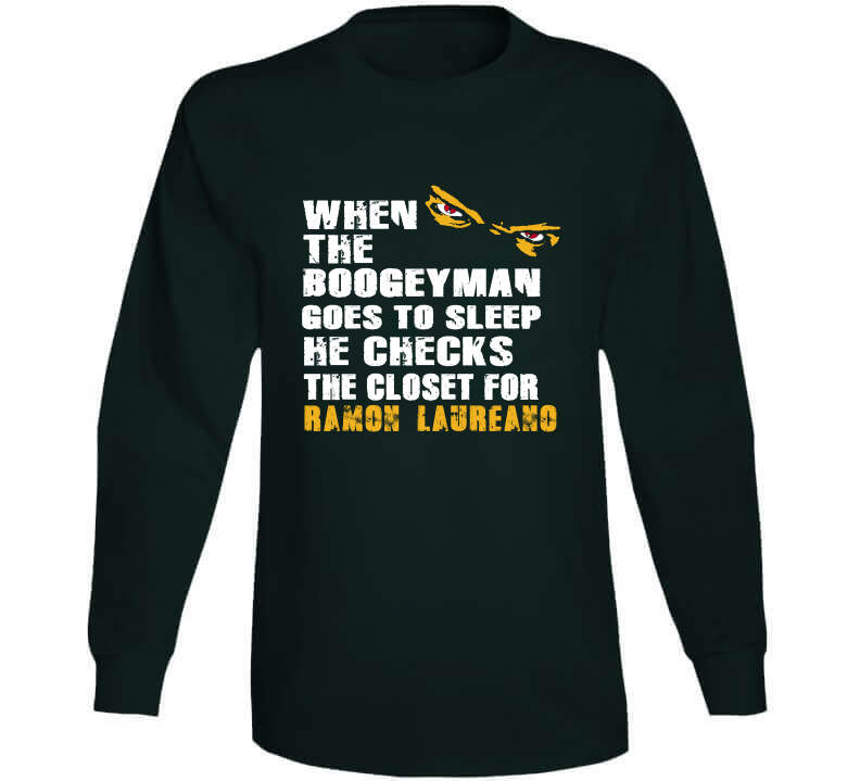 thAreaTshirts Ramon Laureano Boogeyman Oakland Baseball Fan T Shirt Hat / Forest Green / One Size Fits All