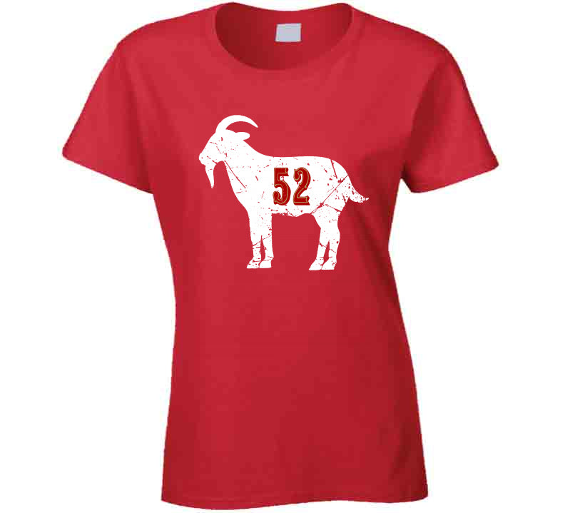 th AreaTshirts Patrick Willis Goat 52 San Francisco Football Fan Distressed T Shirt Crewneck Sweatshirt / Red / Small