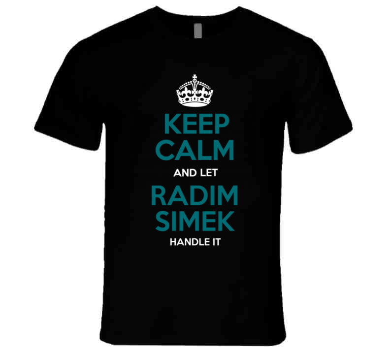 Radim Simek Keep Calm San Jose Hockey Fan T Shirt