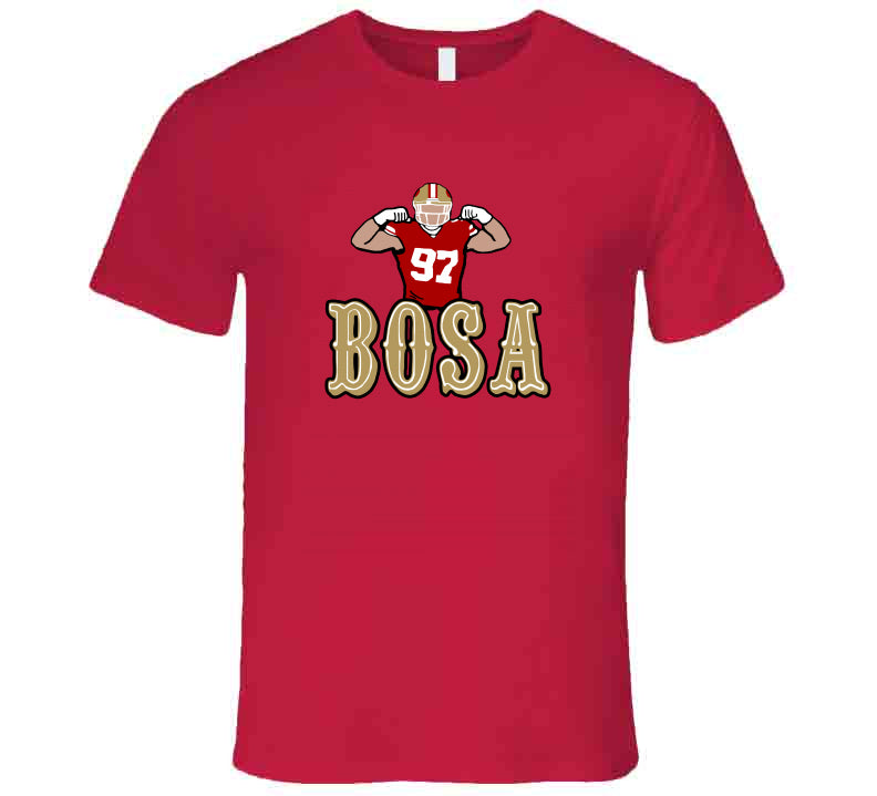 th AreaTshirts Nick Bosa Flexing Beast San Francisco Football Fan T Shirt Premium / Red / Large