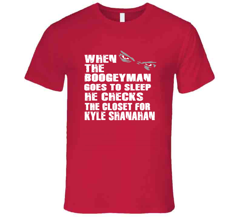 th AreaTshirts Kyle Shanahan Boogeyman San Francisco Football Fan T Shirt Premium / Red / X-Large