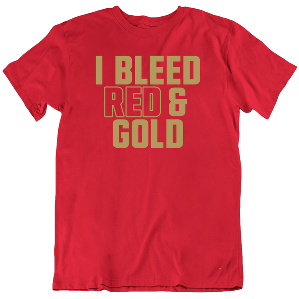 Niners Bleed Red Gold Tee - Craze Fashion