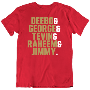 Offense Deebo George Tevin Raheem Jimmy San Francisco Football Fan T Shirt