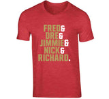 Defense Fred Dre Jimmie Nick Richard San Francisco Football Fan T Shirt